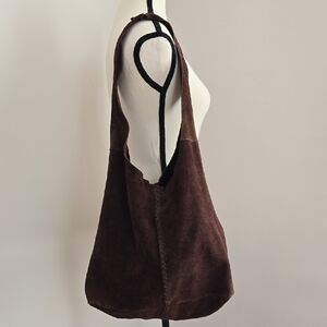 Haute Hippie Dark Brown 100% Leather Suede Shoulder Hobo Bag